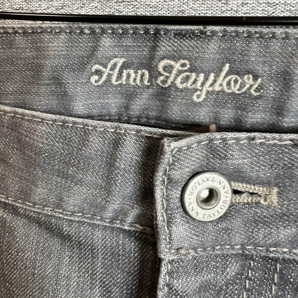 Ann Taylor Jeans Women Size 8P Gray Modern Fit Lindsay Waist Low Rise Cotton - Picture 4 of 14